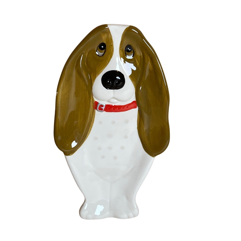The Pioneer Woman Charlie Basset Hound Spoon Rest Ceramic Dog Farmhouse Style